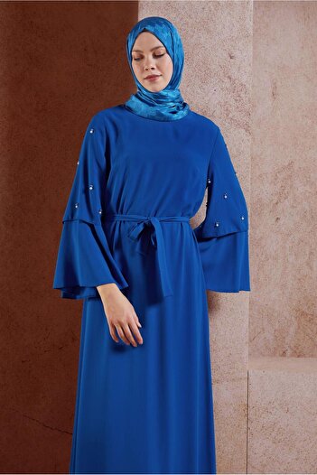 Alvina Wide Sleeve Beaded Sling Dress 4310