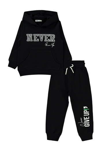Civil Boys 2-5 Years Boy's Black Tracksuit Set