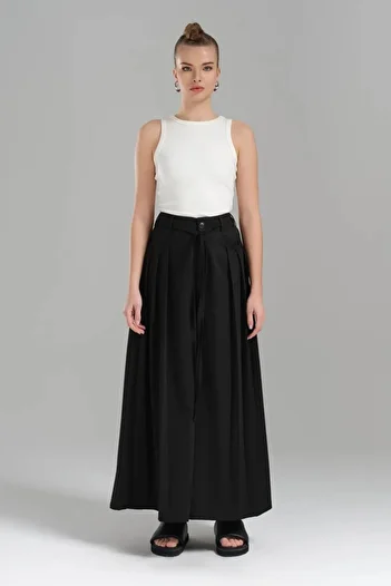 tw3 Women's Pleated Detailed Skirt Look Design Trousers