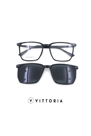 Vittoria Magnetic Glasses Frames with Polarized Clip-on, Ultem, 55-20-143, Ultra Light and Ultra Resistant, B
