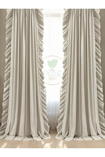 Perdeplus Single Wing Curtain with Ruffle Edge