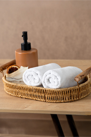 Rikka Home 100% Cotton Coresoftair Premium Quality, Extra Soft and Voluminous Hand Towel Set (2 Pcs 33X33 cm)