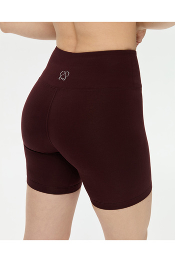 Ayma Active Chestnut Women's Organic Cotton High Waist Biker Leggings Shorts