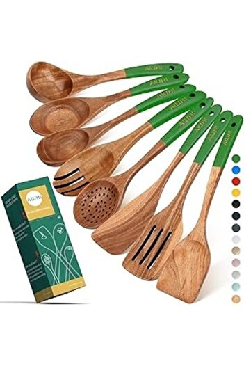 Chefline Bamboo Slotted Spoon, N293 Sustainable, Heat-Resistant Utensil for Cooking & Serving
