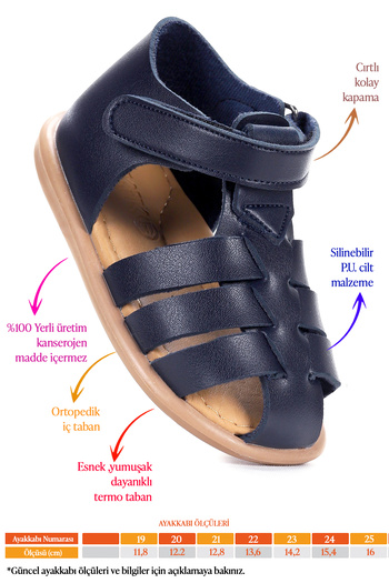 Kiko Kids Lonpe First Step Velcro Baby Boy Sandals