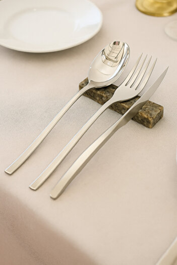 Modelce 4-Piece Travertine Cutlery Stand |   Cutlery Organizer |   Cutlery Suplas