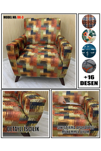 Home DESENLİ KADİFE KUMAŞ TEKLİ KOLTUK & BERJER KOLTUK KILIFI