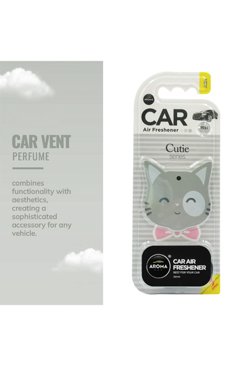 Generic Aroma Cutie Series Cat Car Air Freshener – Blueberry Scent, Long Lasting, Easy Clip-on Design