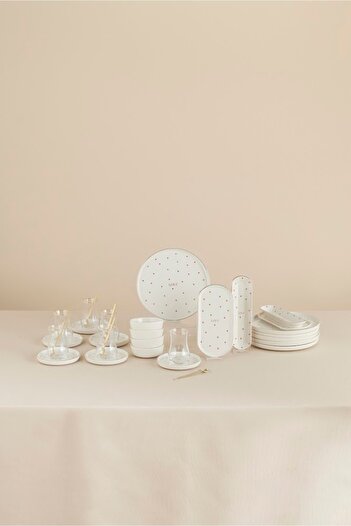 Karaca Lovin 32 Piece 6-Person Breakfast Set Gold