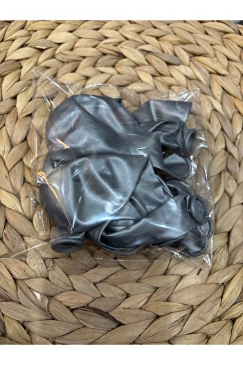 Deniz Party Store Metallic Gray Balloon 12 Inch 25 Pieces