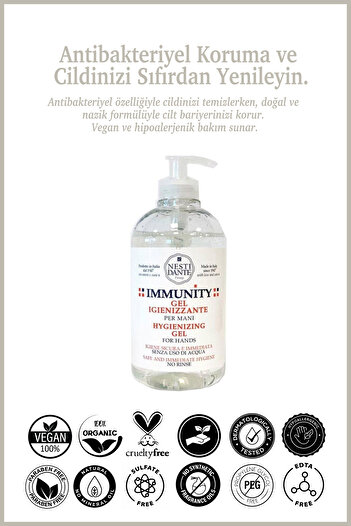 Nesti Dante Immunity Hygienizing Liquid Soap Gel 500ml L Hygienic and