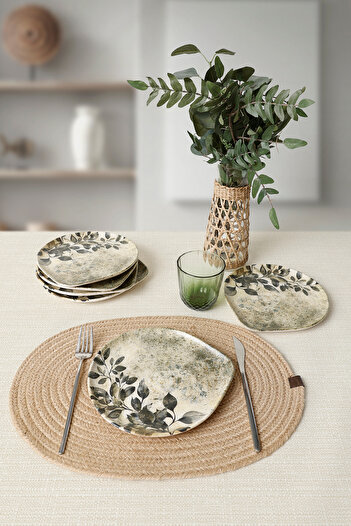 Keramika Forest Rustle Serenity Pasta Plate 22 cm 6 Pieces 23008