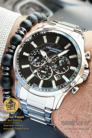 Lee Cooper Original Multifunction Calendar Metallic Color Black Dial Men's Wrist Watch