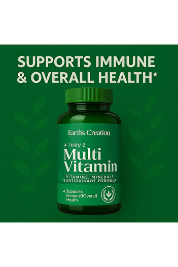 Earth's Creation Multivitamin Once Daily, Vitamins, Minerals, Trace Elements, Antioxidants A to Z Thru