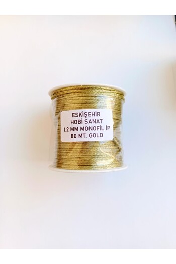 Eskişehir hobi sanat 1.2 mm 80 Meters Silvery Gold Gold Monofilament String for Bundling Gift Packaging String