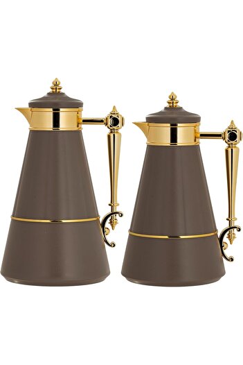 ALSAIF DALEEN 2-Pieces Coffee and Tea Vacuum Flask, leak-proof and keeps drinks hot, 0.7Liter/1Liter
