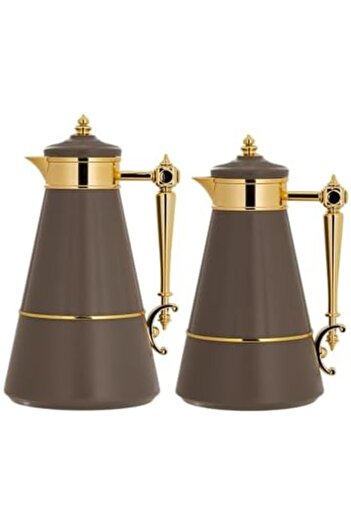 ALSAIF DALEEN 2-Pieces Coffee and Tea Vacuum Flask, leak-proof and keeps drinks hot, 0.7Liter/1Liter