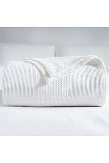 MYLASA HOME Waffle Pike Bedspread Single - 100% Cotton Lightweight 4 Season Use High Quality Pikes