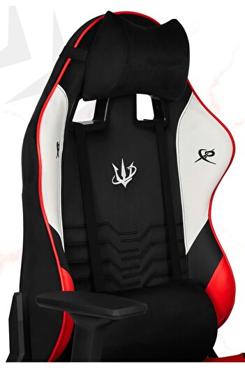 XMAX / Rio Terletmez Kısmi Derili Kadife Kumaş Kırmızı Siyah Gaming Oyuncu Koltuğu / 120 Kg Taşır