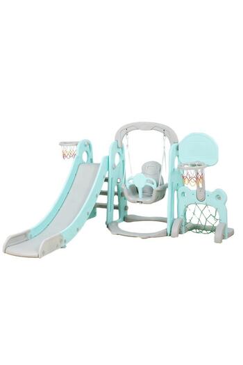 rexa Indoor Plastic Playground Kid Swing Slide and Swing Set