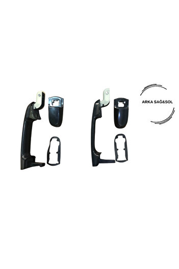 MEF Accent Era Compatible Rear Right and Left Exterior Door Handle between 2006 and 2012 Models