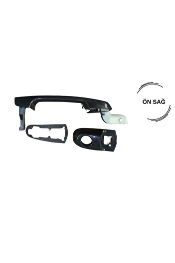 MEF Accent Era Compatible Front Right and Left Exterior Door Handle Set between 2006 and 2012 Models