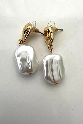 Angels And Wings White Natural Stone Design Earrings