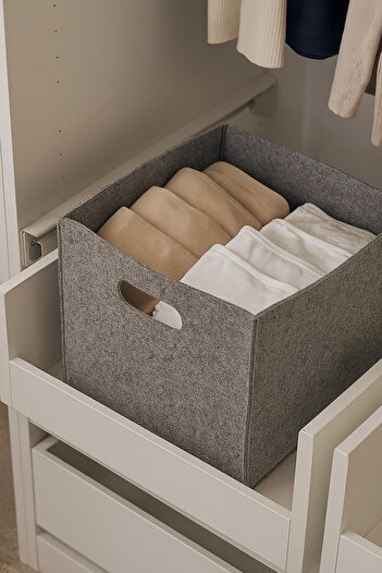 YUNUSOĞLU HOME Multi-Purpose Use Felt Organizer Closet Organizer Storage Box