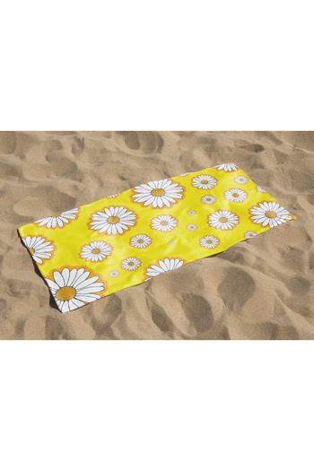 Home Yellow Daisy Patterned Digital Printed Women's Beach Bath Towel