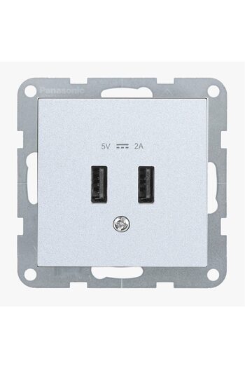 PANASONIC PRIZA USB 5V-2A MEC. KARRE PLUS 55 SILVER
