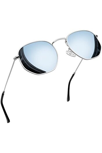 Joopin Hexagonal Polarized Sunglasses for Women Men, Geometric Square Shade Vintage Metal Frame Retr