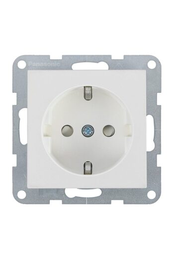 PANASONIC Schuko Socket Mechanism with Child Protection and Quick Connect - Karre Plus 55 Soft Touch Seashell