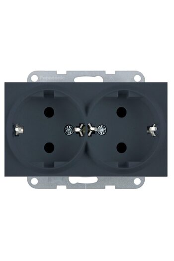 PANASONIC Double Schuko Socket Mechanism Karre Plus 55 Soft Touch Night