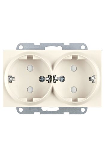PANASONIC Mecanism priză Schuko dublă cu protecție pentru copii Karre Plus 55 Bej