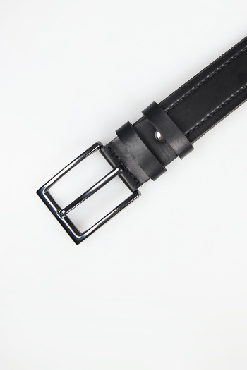 Fulla Moda Classic Faux Leather Belt
