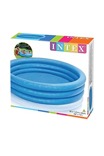 Intex Crystal Blue Inflatable Foldable Portable Lightweight Swimming Pool 147x33cm