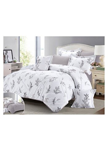 smart home Double-sided duvet set, 8-piece duvet, size 240x260 cm, filling (350 g/m²), microfiber