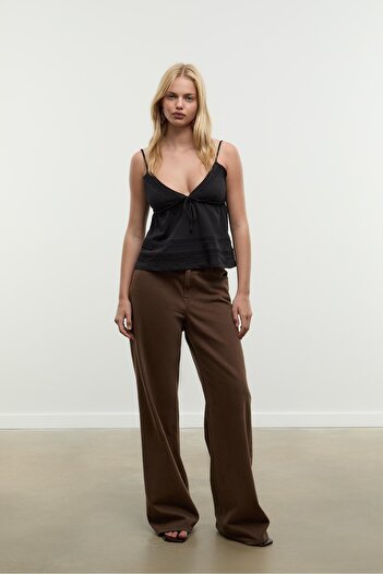 Stradivarius Strappy top with lace trim