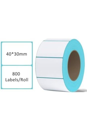 Generic Thermal Label, Multipurpose Labels Roll for Barcode, Mailing 40mm*30mm 800Pcs