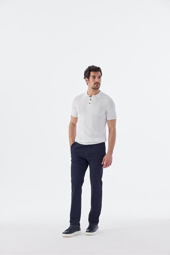 Jakamen Navy Blue Comfort Fit Elastic Sports Jogger Pants