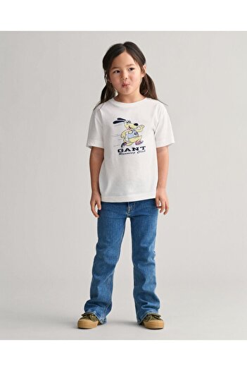 Gant Kids Running Dog Print T-Shirt