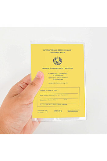 Mizijia Set of 3 passport/passport covers, PVC, transparent, 150 X 110 mm