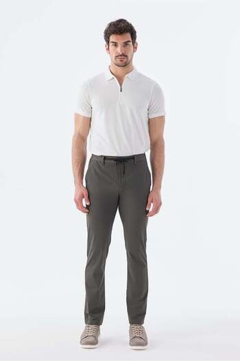Jakamen Green Comfort Fit Elastic Sports Pants