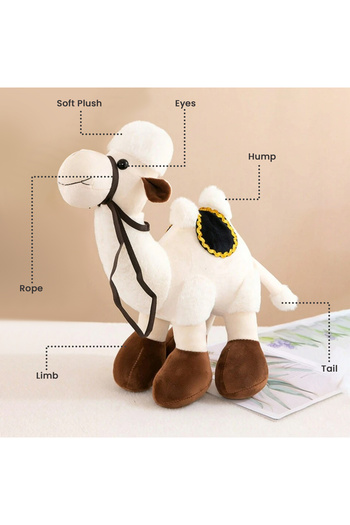 FUN AND TOYS Camel Plush Toy – Cute Camel Doll for Kids and Adults – Soft Stuffed Animal – High-Quality Plush