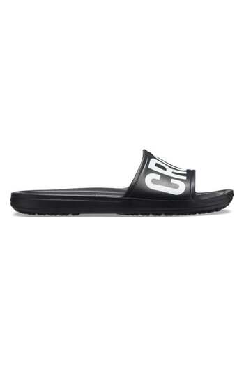 Crocs Sloane Logo Mania Slide Slippers - Black