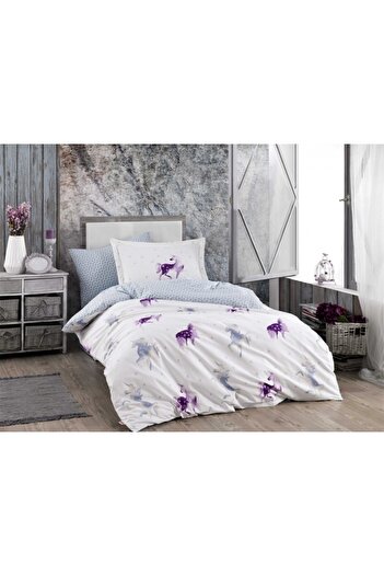 Hobby Bed linen 1 person 100% cotton poplin, Home, Unicorn Mia - Damson