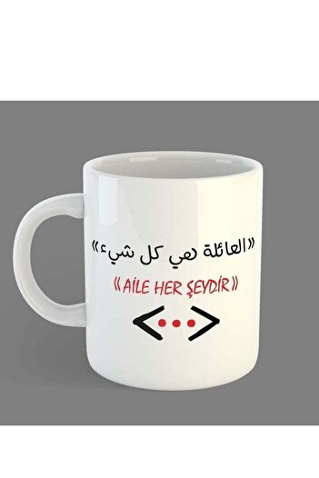 Story of candle Candle Tale Ceramic Mug Printed with "Family is Everything" - White
