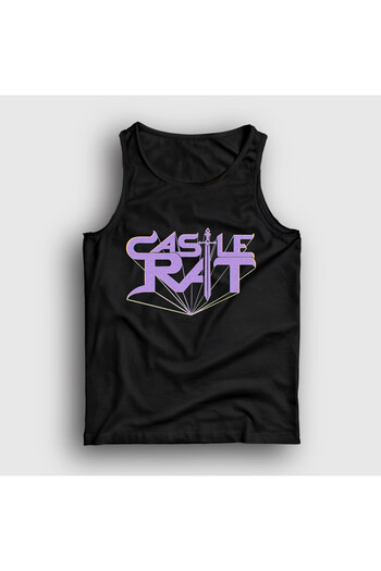 Presmono Unisex Μαύρο λογότυπο Castle Rat Singlet 554427tt