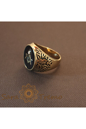 saratremo Masonic Ring, Width 1.8 cm – Imposing Elegance and Deep Symbolism