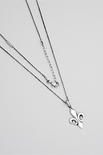 So CHIC... French Tulip 65 cm Silver Men's Necklace